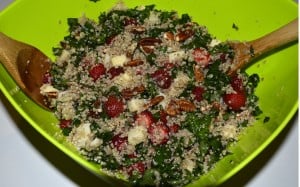 salade kale quinoa et fraises