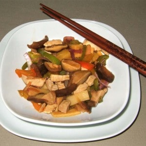 Porc asiatique aux shiitakés