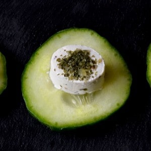 Canapés concombre-chèvre