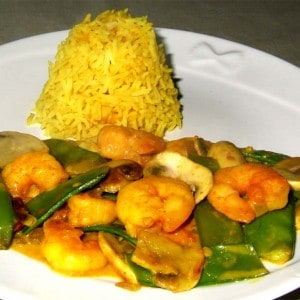 Crevettes au curry