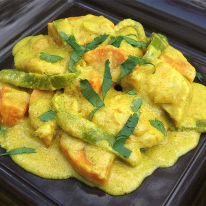 Curry de poulet et patates douces
