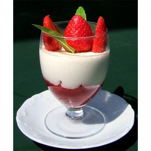 Panna cotta aux fraises sans lait