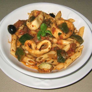 Penne aux calamars