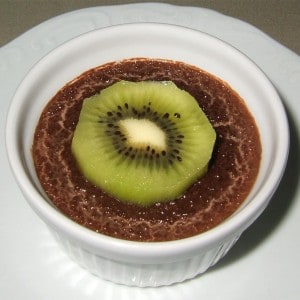 Semoule chocolatée au kiwi