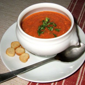 Velouté de carotte au fromage de chèvre