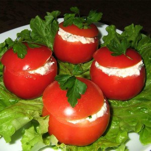 Tomates farcies au crabe