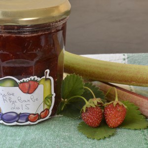 Confiture de fraise et rhubarbe