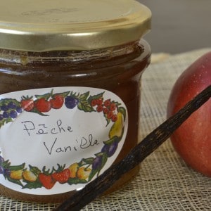 Confiture de pêche à la vanille