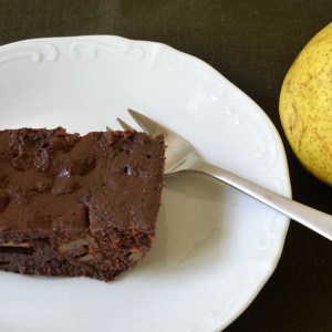 Gâteau choco-poire au micro-ondes