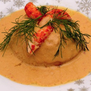 Flans au homard et aux écrevisses