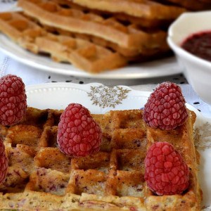 Gaufres aux framboises