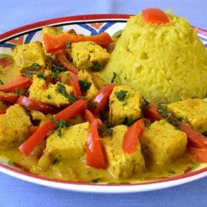 Curry de tofu aux poivrons