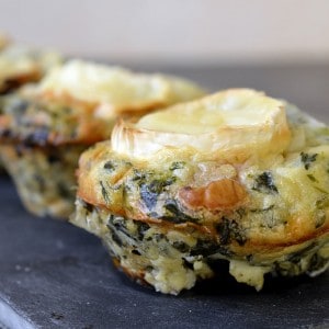 Mini quiches ou quiche sans pâte chèvre épinards