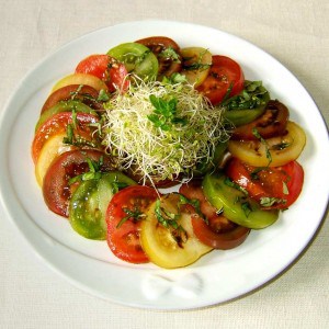 Salade de tomates anciennes