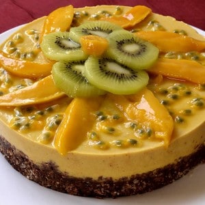 Cheesecake mangue chocolat végan