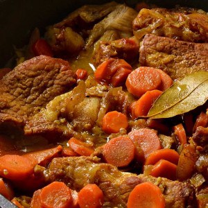 Tendron de veau aux carottes, au miel et aux épices