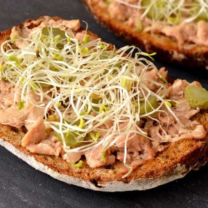 Tartines au foie de morue