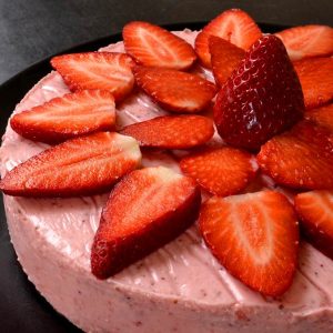 Gâteau aux fraises sans lait