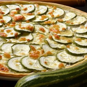 Tarte fine aux courgettes