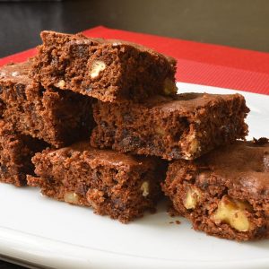 Brownies au potiron et aux noix