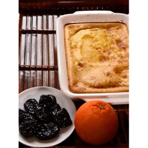 Flan aux pruneaux et à l’orange