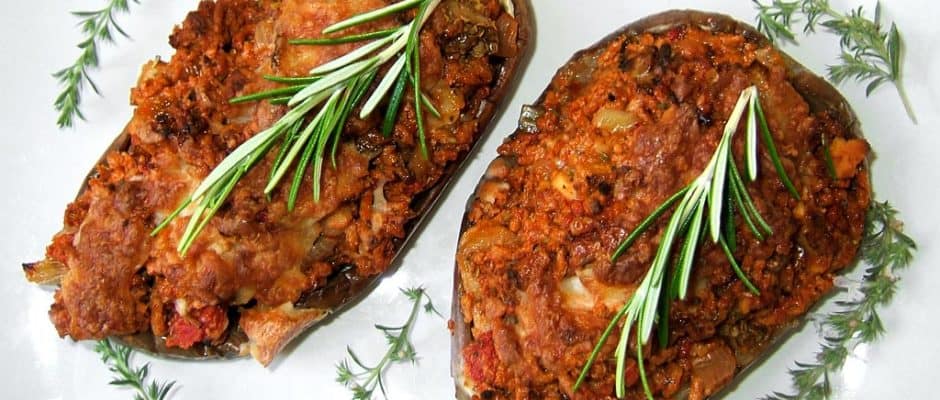 Aubergines farcies végétariennes