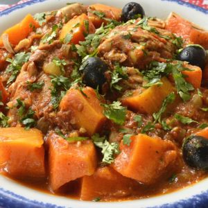 Tajine de poulet à la courge Butternut