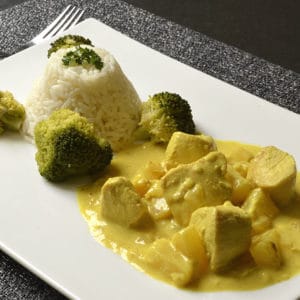 Poulet à l'ananas et au lait de coco