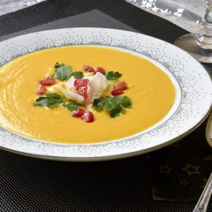 Velouté de carottes et noix de coco