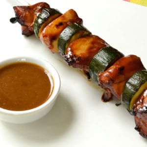 Brochettes de poulet à la bière et au sirop d'érable