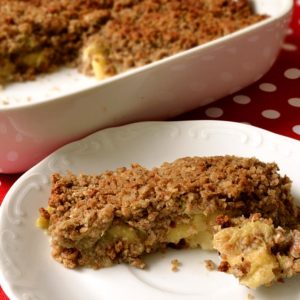 Crumble pomme rhubarbe