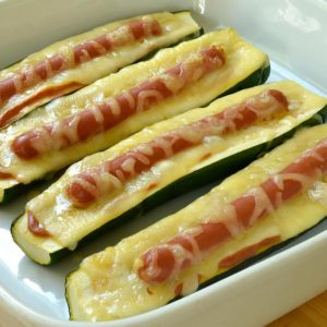 Courgettes hot-dog