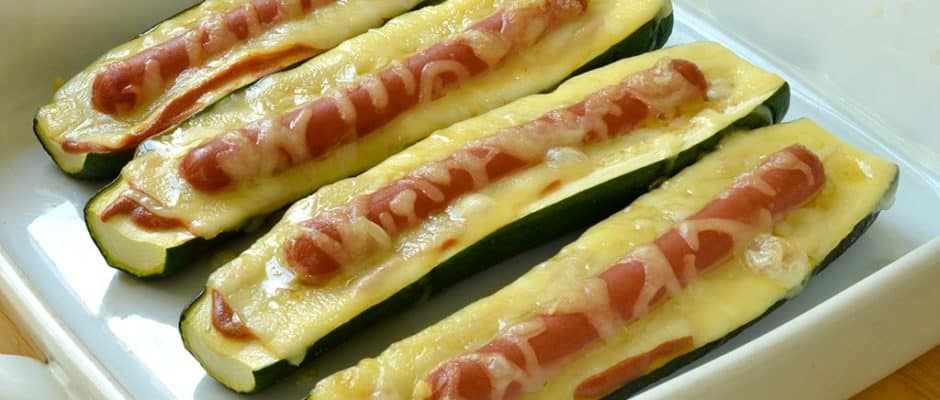 Courgettes hot-dog