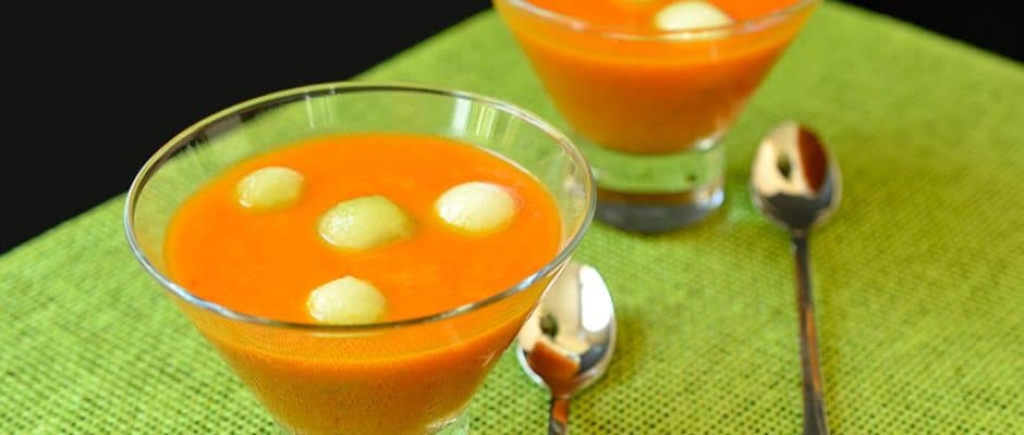 Soupe froide aux poivrons rouges