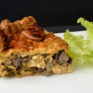 Tourte au poulet et champignons