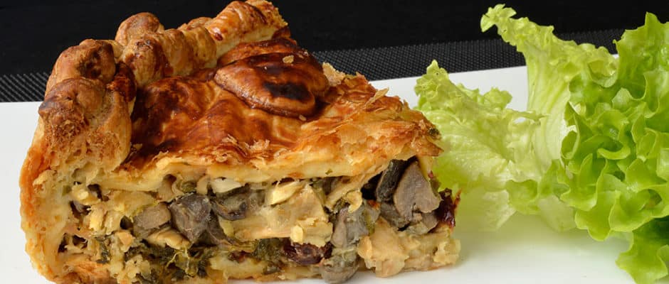 Tourte au poulet et champignons