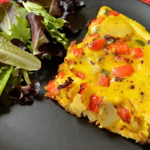 Frittata au poivron rouge et aux pommes de terre