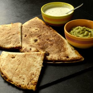 Quesadillas aux protéines de soja texturées