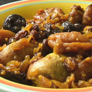 Tajine de poulet aux fruits secs