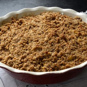 Crumble pommes orange